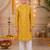 Yellow boota boys kurta set