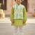Green bandhej kurta set