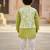 Green bandhej kurta set