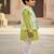 Green bandhej kurta set