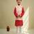Red bandhej kurta set