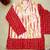 Red bandhej kurta set