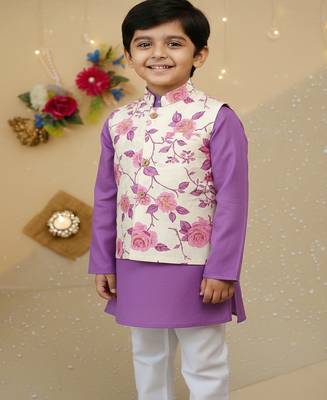 Lavender rose kurta set 1