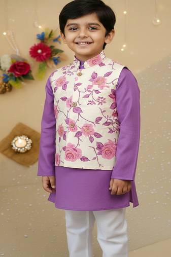 Lavender rose kurta set