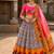 Navratri Ajarakh Print Rayon Semi Stitched Lehenga Choli & Unstitched Blouse With Dupatta