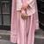 Peach embroidery work silk crepe patiala gharara salwar suit set with netdupatta