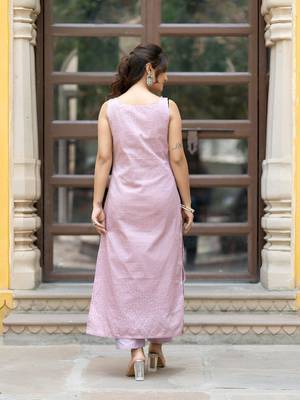 Women Ethnic Motifs Regular Thread Work Kurta with Trousers & With Dupatta 4