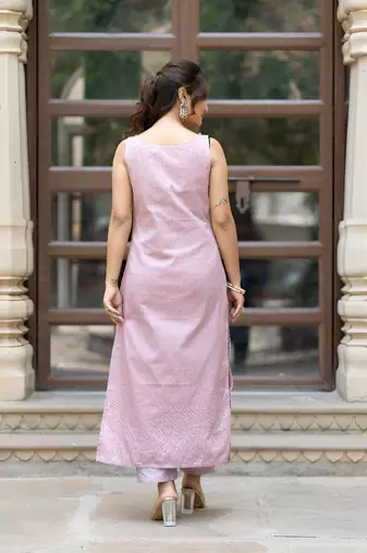Women Ethnic Motifs Regular Thread Work Kurta with Trousers & With Dupatta