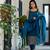 Embroidered Scoop Neck Sequinned Straight Kurta With Trousers & Dupatta
