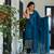 Embroidered Scoop Neck Sequinned Straight Kurta With Trousers & Dupatta