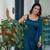Embroidered Scoop Neck Sequinned Straight Kurta With Trousers & Dupatta