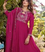 Women Ethnic Motifs Embroidered Empire Thread Work Kurta with Trousers & With Dupatta