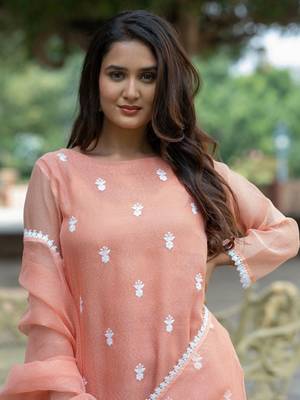 Women Ethnic Motifs Embroidered Regular Thread Work Kurta with Palazzos & With Dupatta 2