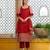 Women Ethnic Motifs Embroidered Square Neck Straight Kurta with Trousers & Dupatta