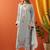 Embroidered Round Neck Thread Work Chanderi Silk Kurta With Trousers & Dupatta