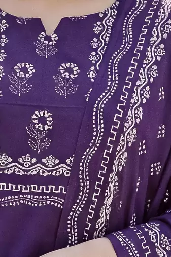 Women Ethnic Motifs Printed Regular Pure Cotton Kurta with Trousers & With Dupatta