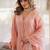 Women Floral Embroidered Regular Mirror Work Chanderi Silk Kurta with Trousers & With Dupatta