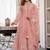 Women Floral Embroidered Regular Mirror Work Chanderi Silk Kurta with Trousers & With Dupatta