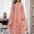 Women Floral Embroidered Regular Mirror Work Chanderi Silk Kurta with Trousers & With Dupatta