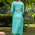 Women Ethnic Motifs Embroidered Regular Thread Work Chanderi Silk Kurta with Trousers & With Dupatta