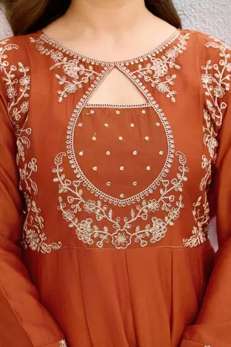 Women Ethnic Motifs Embroidered Empire Thread Work Kurta with Trousers & With Dupatta