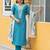 Women Ethnic Motifs Printed Regular Thread Work Kurta with Trousers & With Dupatta