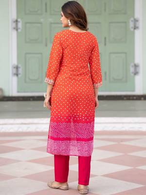 Women Ethnic Motifs Printed Regular Thread Work Kurta with Trousers & With Dupatta 4