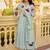 Floral Embroidered Empire Thread Work Pure Cotton Kurta with Palazzos & Dupatta
