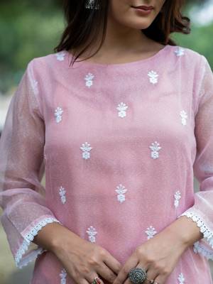 Women Ethnic Motifs Embroidered Regular Thread Work Kurta with Trousers & With Dupatta 5