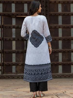 Women Ethnic Motifs Printed Regular Pure Cotton Kurta with Trousers & With Dupatta 4