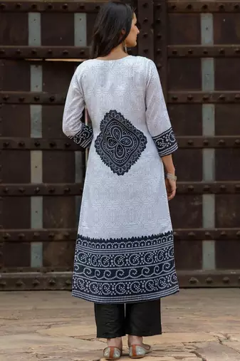 Women Ethnic Motifs Printed Regular Pure Cotton Kurta with Trousers & With Dupatta