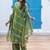 Women Leheriya Dyed Silk Kurta with Trousers & Dupatta