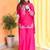 Women Ethnic Motifs Embroidered Regular Thread Work Silk Crepe Kurta with Palazzos & With Dupatta