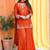 Women Ethnic Motifs Embroidered Regular Thread Work Silk Crepe Kurta with Palazzos & With Dupatta