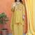 Women Ethnic Motifs Embroidered Tiered Thread Work Silk Crepe Kurta with Palazzos
