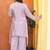 Women Ethnic Motifs Embroidered Regular Thread Work Silk Crepe Kurta with Palazzos
