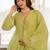 Women Empire Mirror Work Chanderi Silk Kurta with Palazzos & With Dupatta