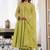 Women Empire Mirror Work Chanderi Silk Kurta with Palazzos & With Dupatta
