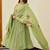 Women Ethnic Motifs Embroidered Regular Thread Work Chanderi Silk Kurta with Trousers & With Dupatta