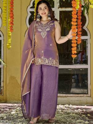Women Ethnic Motifs Embroidered Regular Thread Work Kurta with Palazzos & With Dupatta 6