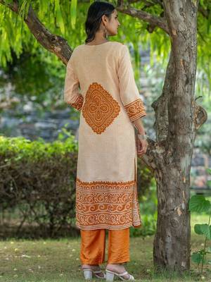 Women Bandhani Printed Regular Pure Cotton Kurta with Palazzos & With Dupatta 4