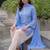 Women Floral Embroidered Regular Thread Work Pure Cotton Kurti with Trousers & With Dupatta