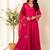 Women Ethnic Motifs Embroidered Empire Thread Work Chanderi Silk Kurta with Trousers & With Dupatta