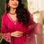 Women Ethnic Motifs Embroidered Empire Thread Work Chanderi Silk Kurta with Trousers & With Dupatta