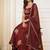 Women Floral Embroidered Empire Thread Work Kurta with Palazzos & With Dupatta
