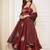 Women Floral Embroidered Empire Thread Work Kurta with Palazzos & With Dupatta