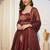 Women Floral Embroidered Empire Thread Work Kurta with Palazzos & With Dupatta