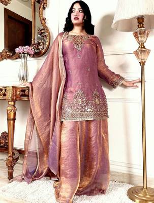 Women Ethnic Motifs Embroidered Regular Kurta with Palazzos & With Dupatta 2