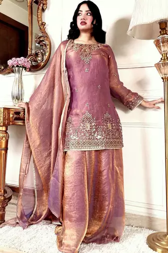 Women Ethnic Motifs Embroidered Regular Kurta with Palazzos & With Dupatta