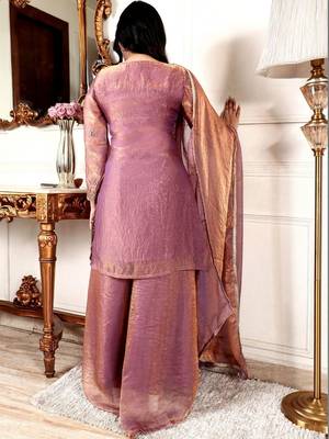 Women Ethnic Motifs Embroidered Regular Kurta with Palazzos & With Dupatta 4